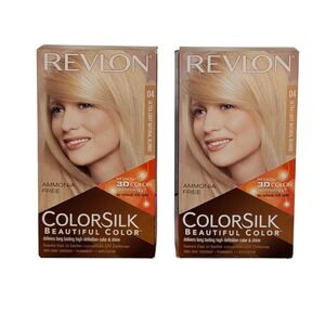 2 NIB Revlon ColorSilk 04 Ultra Light Natural Blonde Ammonia Free Hair Color‎